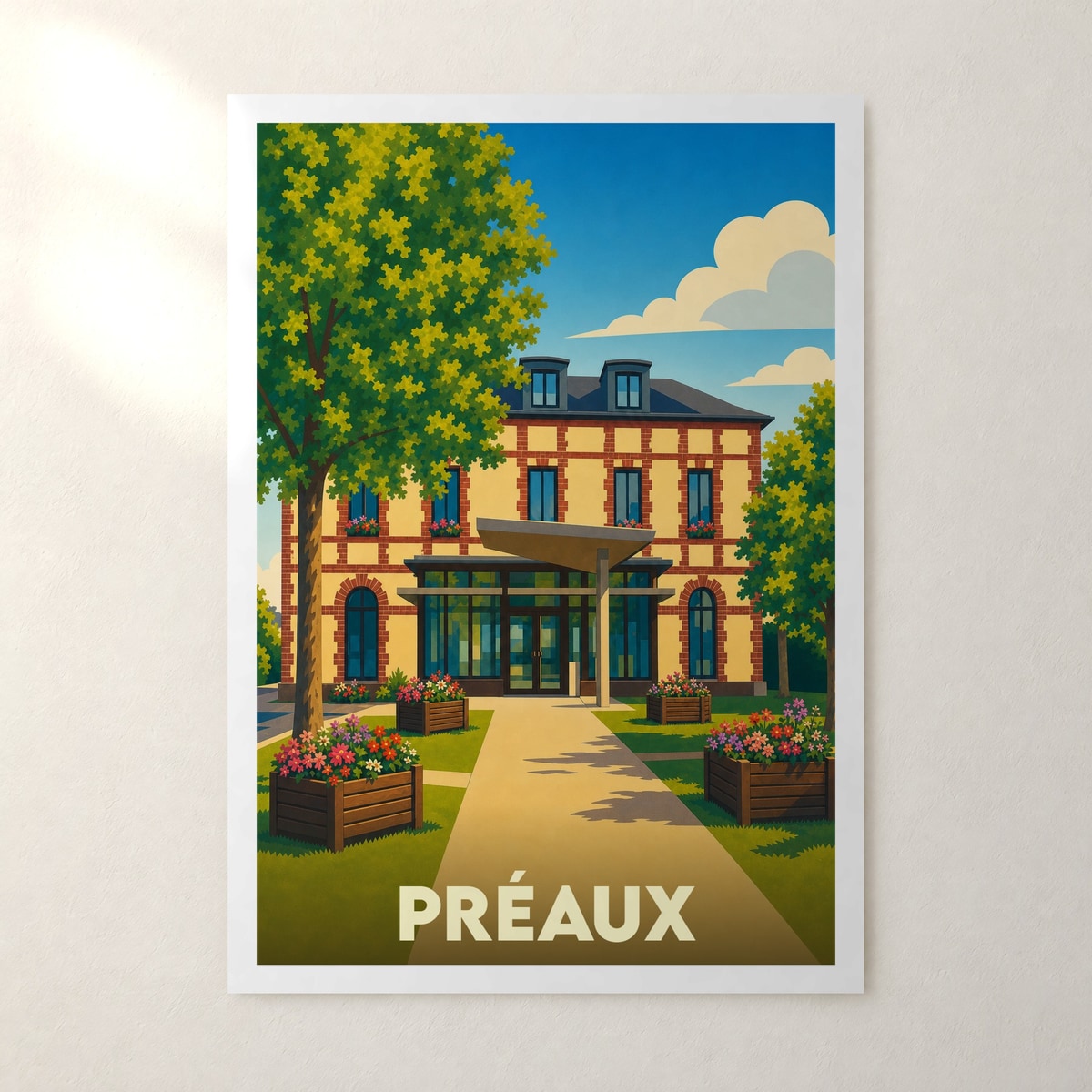 Affiche Préaux – sans cadre, accrochée au mur
