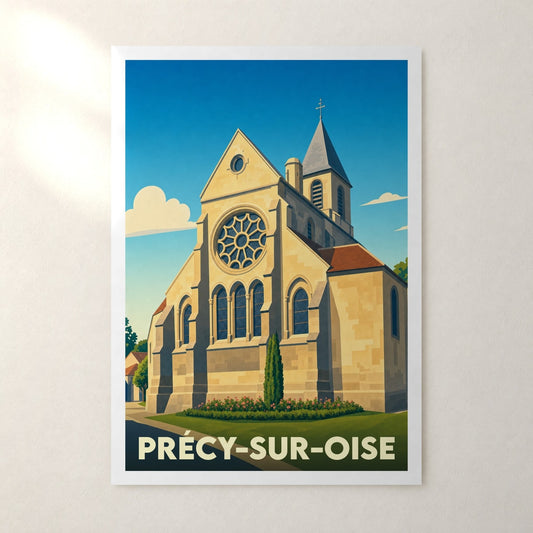 Affiche Précy-sur-Oise – sans cadre, accrochée au mur
