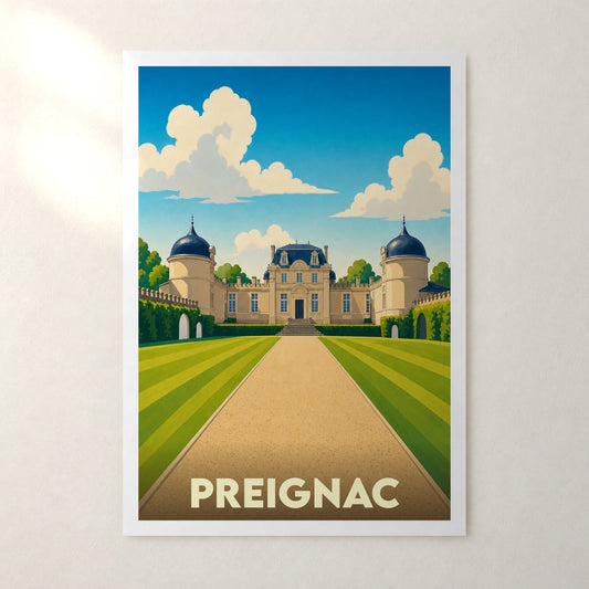 Affiche Preignac – sans cadre, accrochée au mur