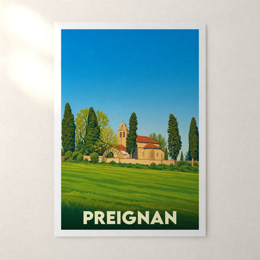 Affiche Preignan – sans cadre, accrochée au mur