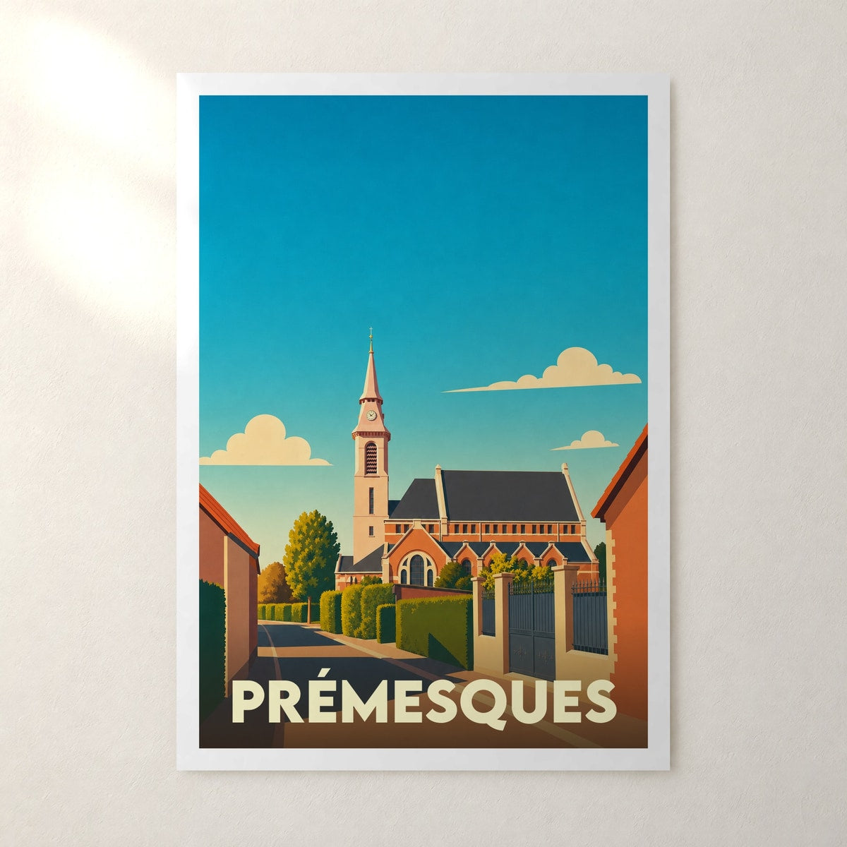 Affiche Prémesques – sans cadre, accrochée au mur