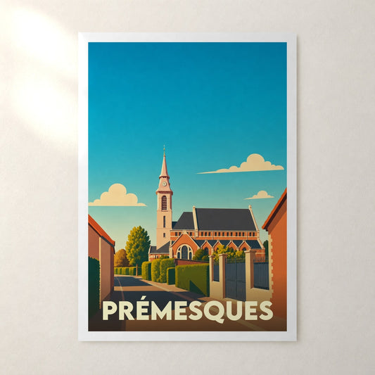 Affiche Prémesques – sans cadre, accrochée au mur