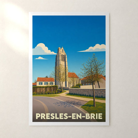 Affiche Presles-en-Brie – sans cadre, accrochée au mur