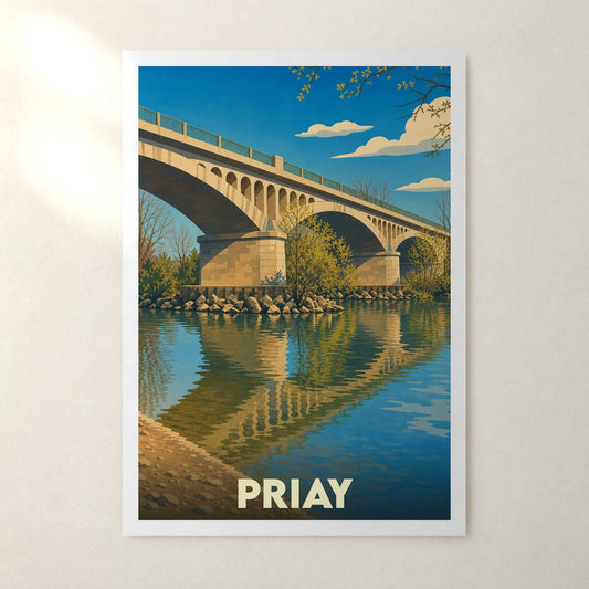 Affiche Priay – sans cadre, accrochée au mur