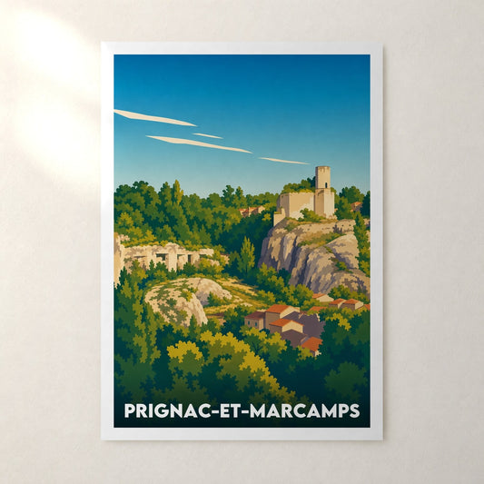 Affiche Prignac-et-Marcamps – sans cadre, accrochée au mur