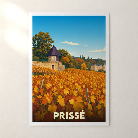 Affiche Prissé – sans cadre, accrochée au mur