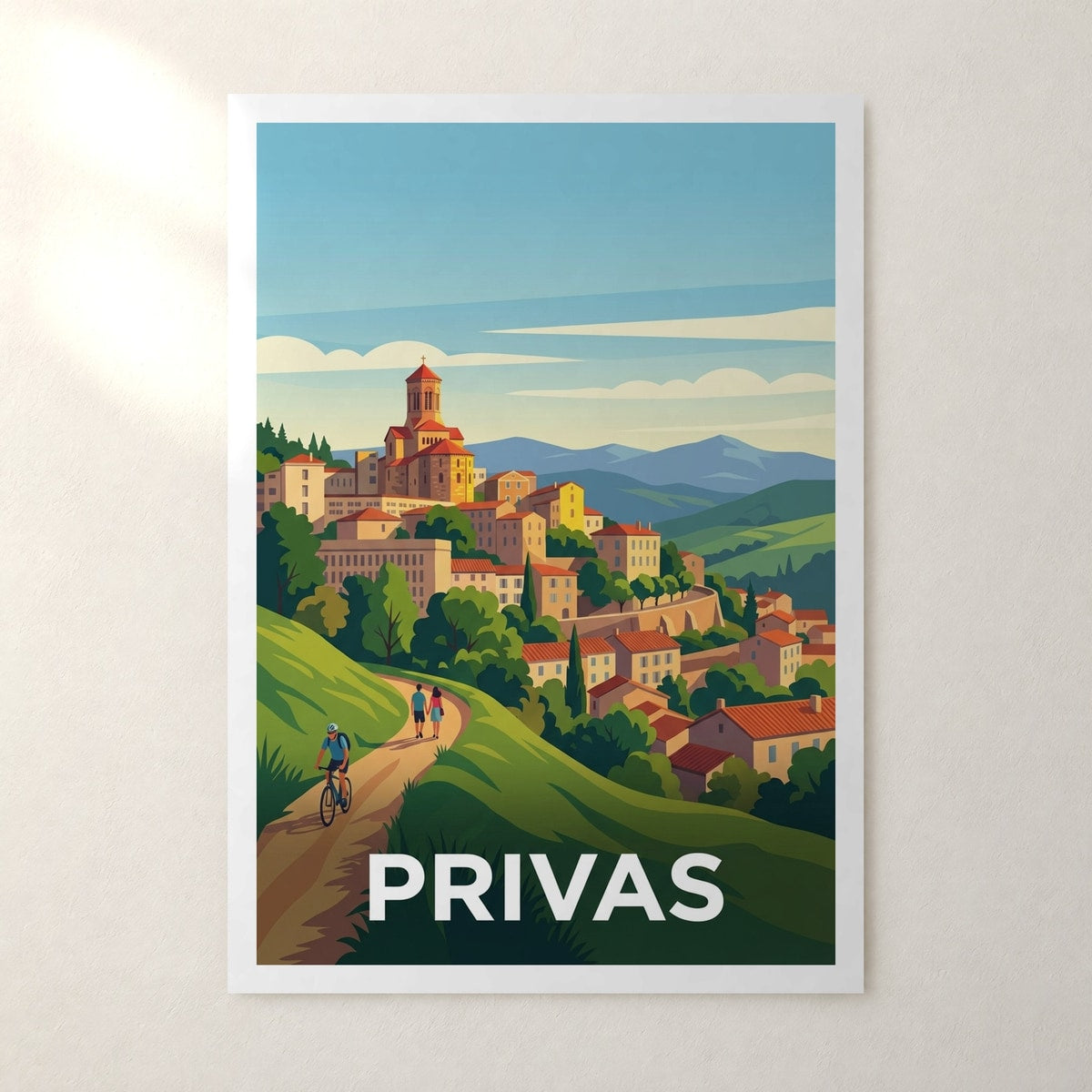 Affiche Privas – sans cadre, accrochée au mur