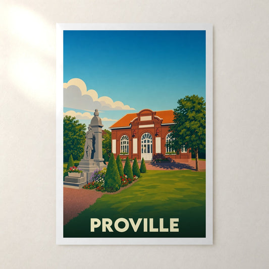 Affiche Proville – sans cadre, accrochée au mur