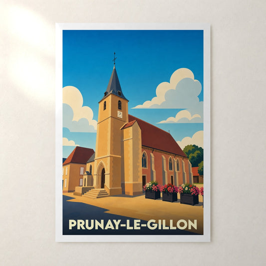 Affiche Prunay-le-Gillon – sans cadre, accrochée au mur