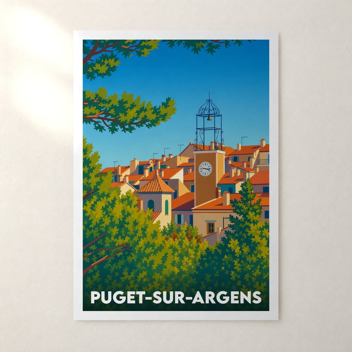 Affiche Puget-sur-Argens – sans cadre, accrochée au mur