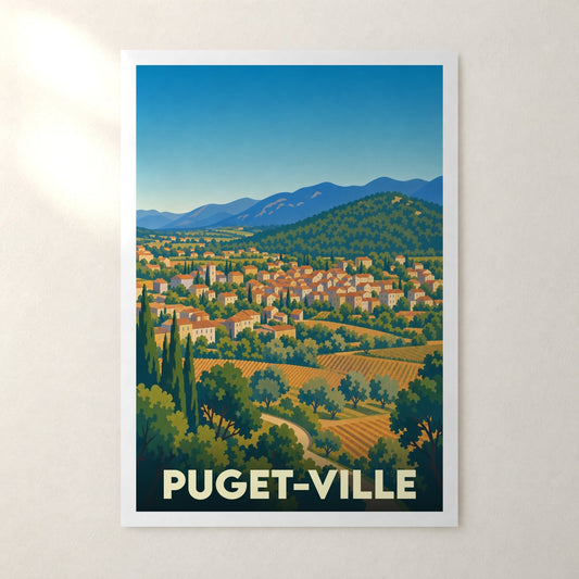 Affiche Puget-Ville – sans cadre, accrochée au mur