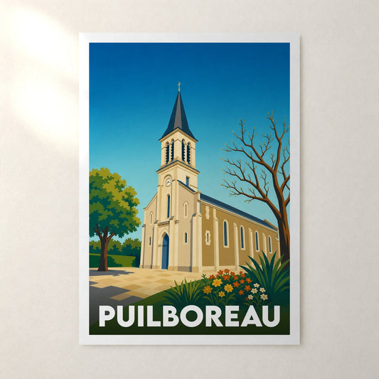 Affiche Puilboreau – sans cadre, accrochée au mur