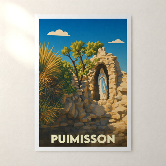 Affiche Puimisson – sans cadre, accrochée au mur