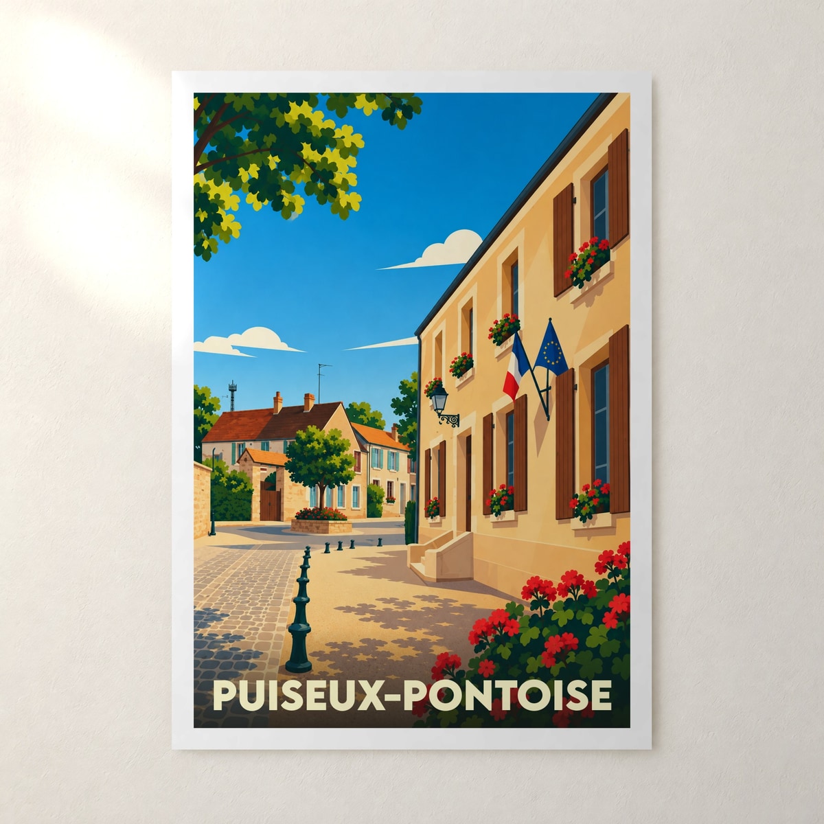 Affiche Puiseux-Pontoise – sans cadre, accrochée au mur