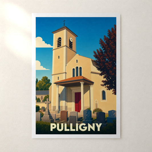 Affiche Pulligny – sans cadre, accrochée au mur