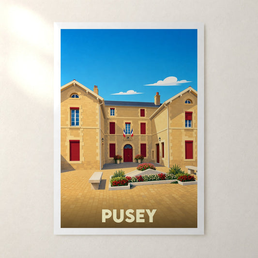 Affiche Pusey – sans cadre, accrochée au mur