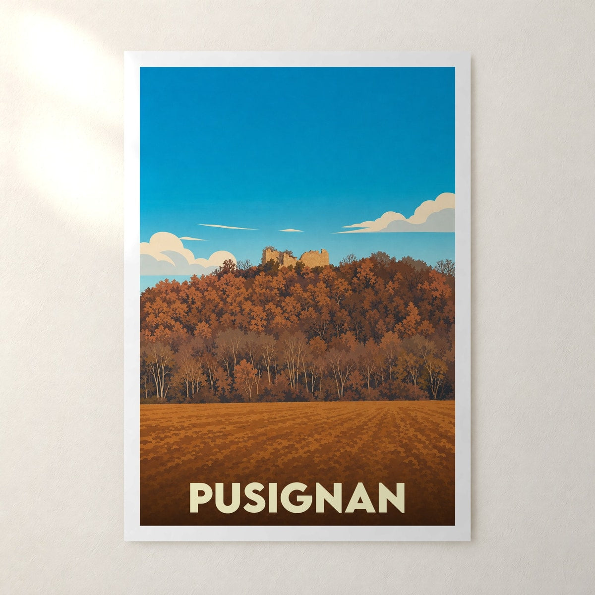 Affiche Pusignan – sans cadre, accrochée au mur