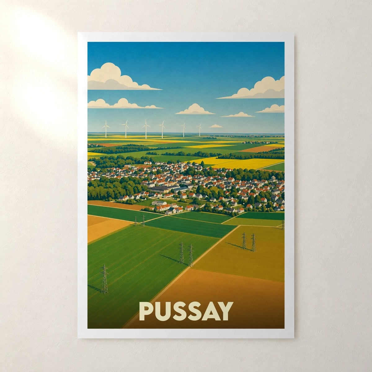 Affiche Pussay – sans cadre, accrochée au mur