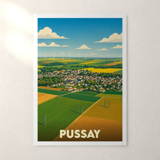 Affiche Pussay – sans cadre, accrochée au mur