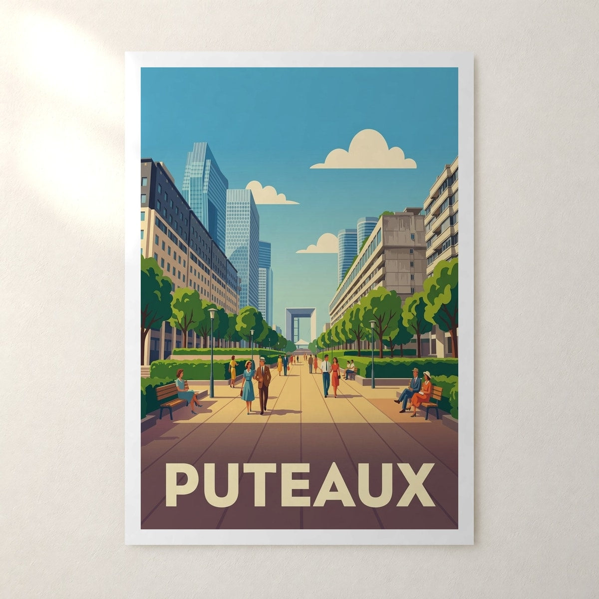 Affiche Puteaux – sans cadre, accrochée au mur