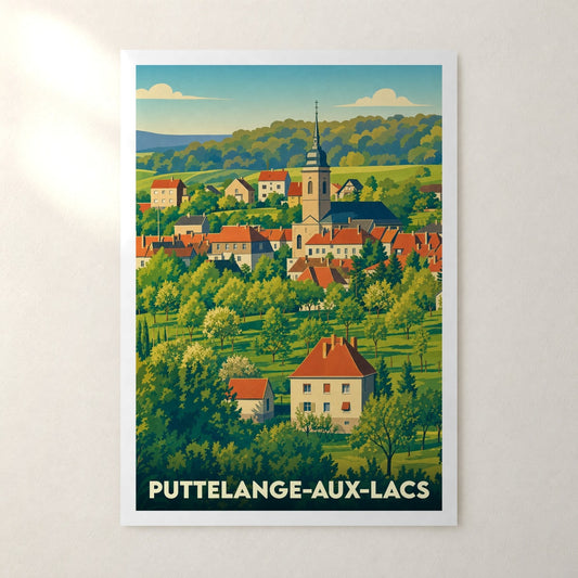 Affiche Puttelange-aux-Lacs – sans cadre, accrochée au mur