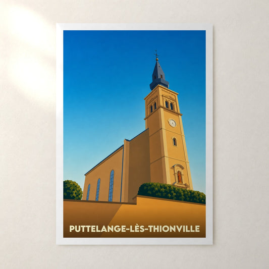 Affiche Puttelange-lès-Thionville – sans cadre, accrochée au mur