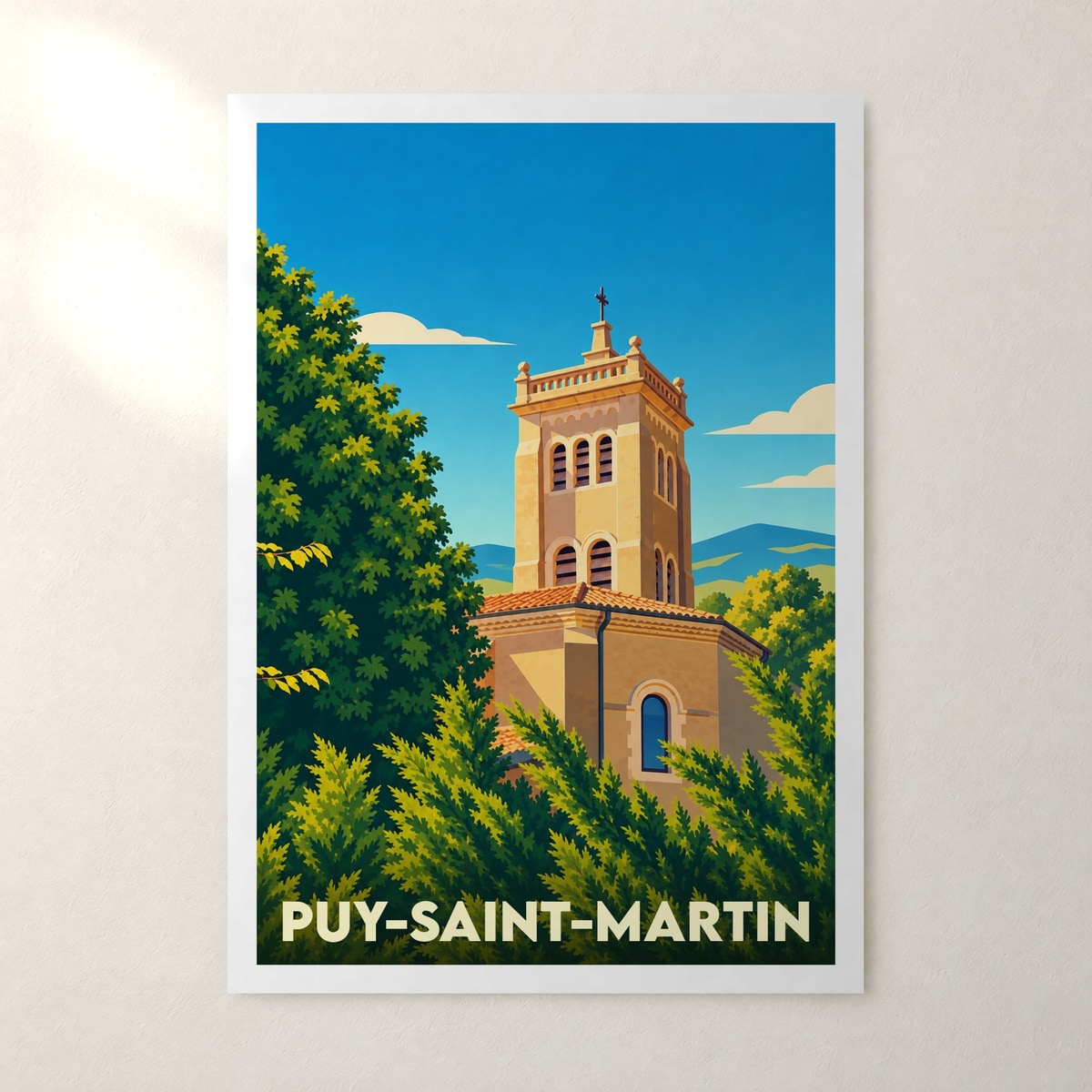 Affiche Puy-Saint-Martin – sans cadre, accrochée au mur