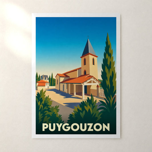 Affiche Puygouzon – sans cadre, accrochée au mur