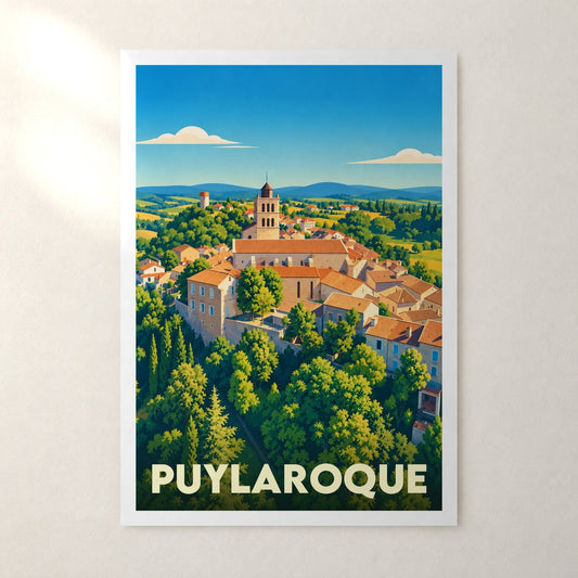 Affiche Puylaroque – sans cadre, accrochée au mur