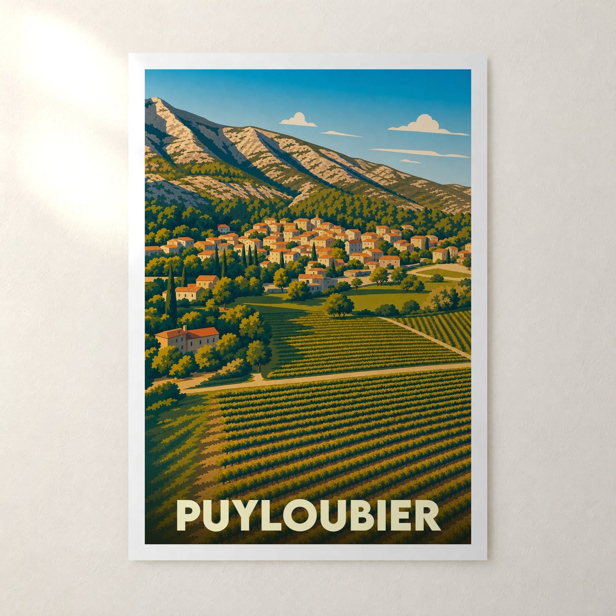 Affiche Puyloubier – sans cadre, accrochée au mur