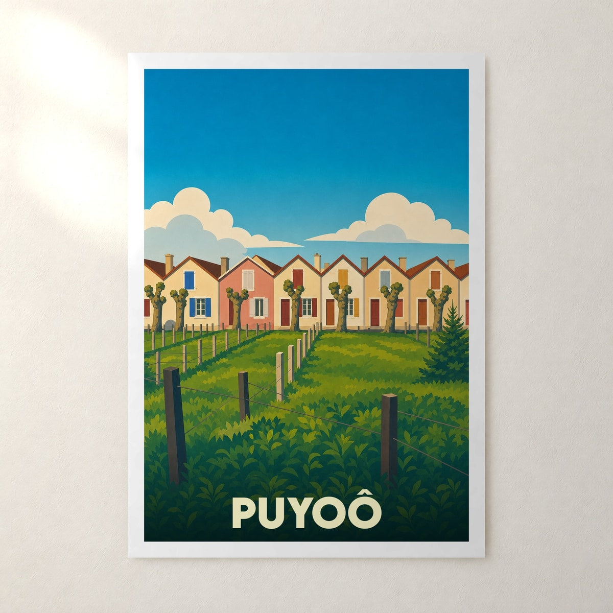 Affiche Puyoô – sans cadre, accrochée au mur