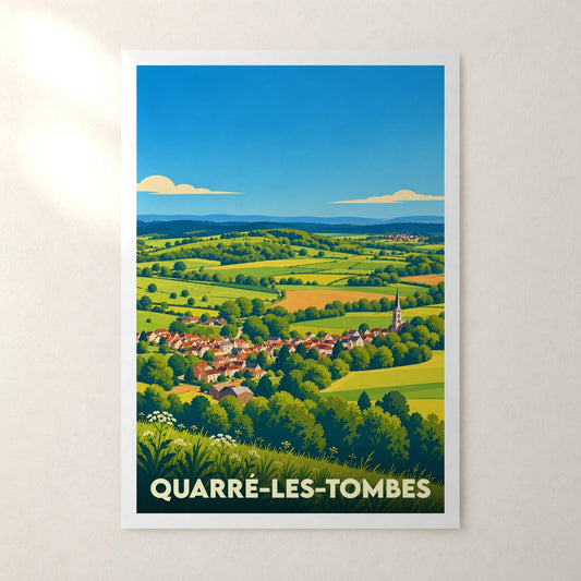 Affiche Quarré-les-Tombes – sans cadre, accrochée au mur