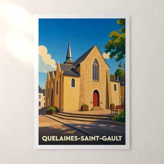 Affiche Quelaines-Saint-Gault – sans cadre, accrochée au mur