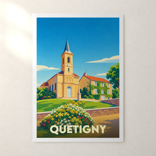 Affiche Quetigny – sans cadre, accrochée au mur