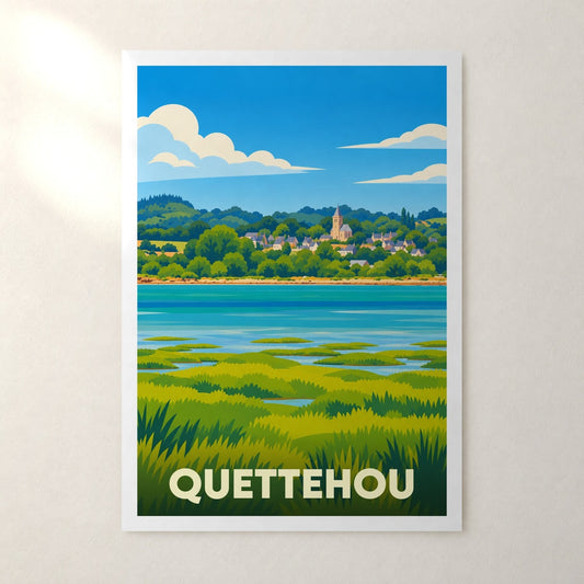 Affiche Quettehou – sans cadre, accrochée au mur