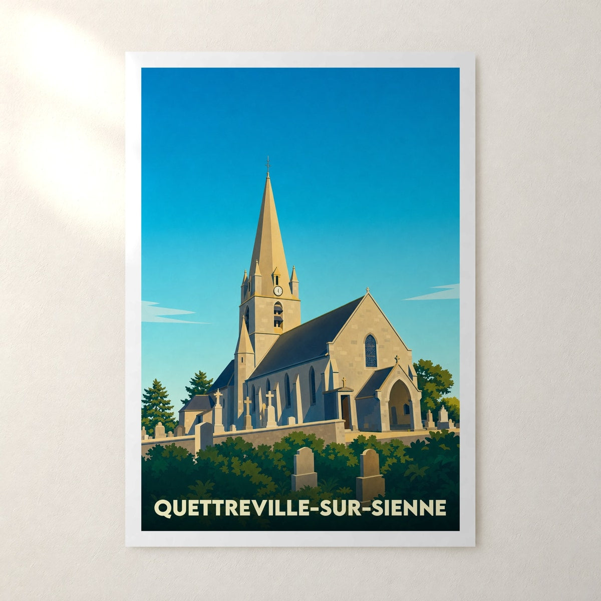 Affiche Quettreville-sur-Sienne – sans cadre, accrochée au mur