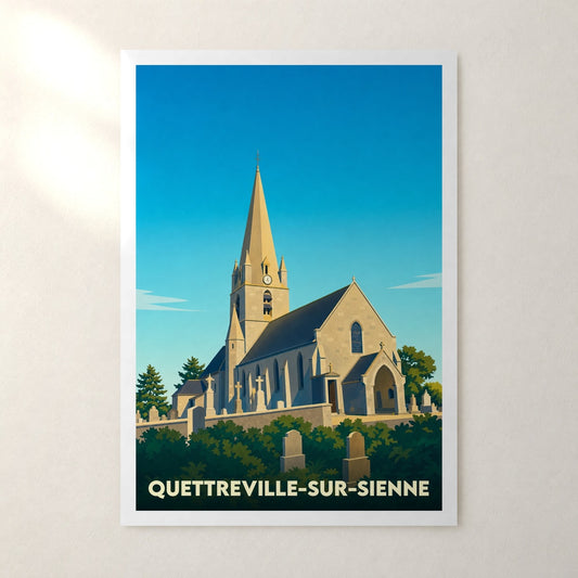 Affiche Quettreville-sur-Sienne – sans cadre, accrochée au mur
