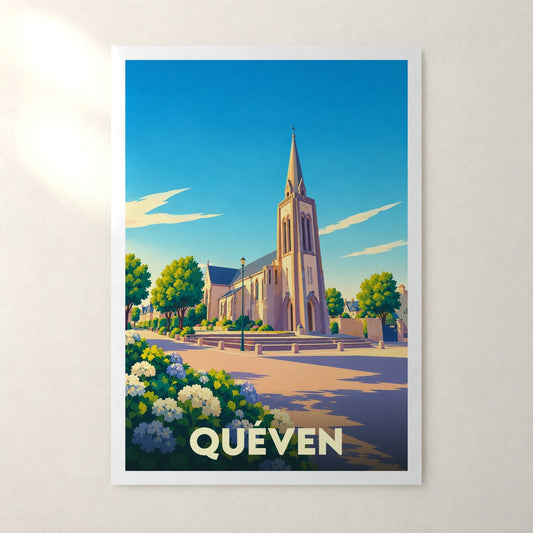 Affiche Quéven – sans cadre, accrochée au mur