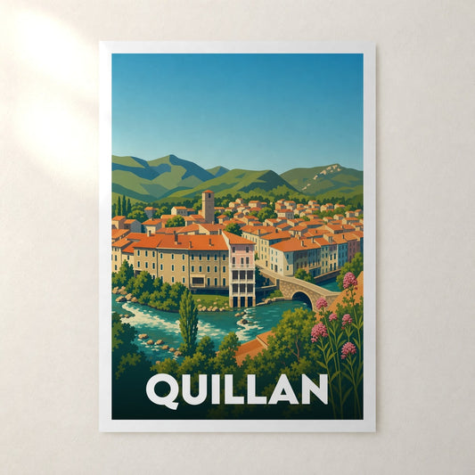 Affiche Quillan – sans cadre, accrochée au mur