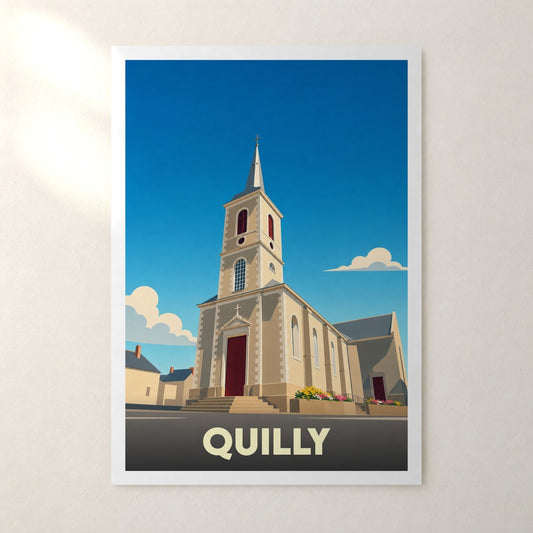 Affiche Quilly – sans cadre, accrochée au mur