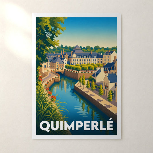 Affiche Quimperlé – sans cadre, accrochée au mur