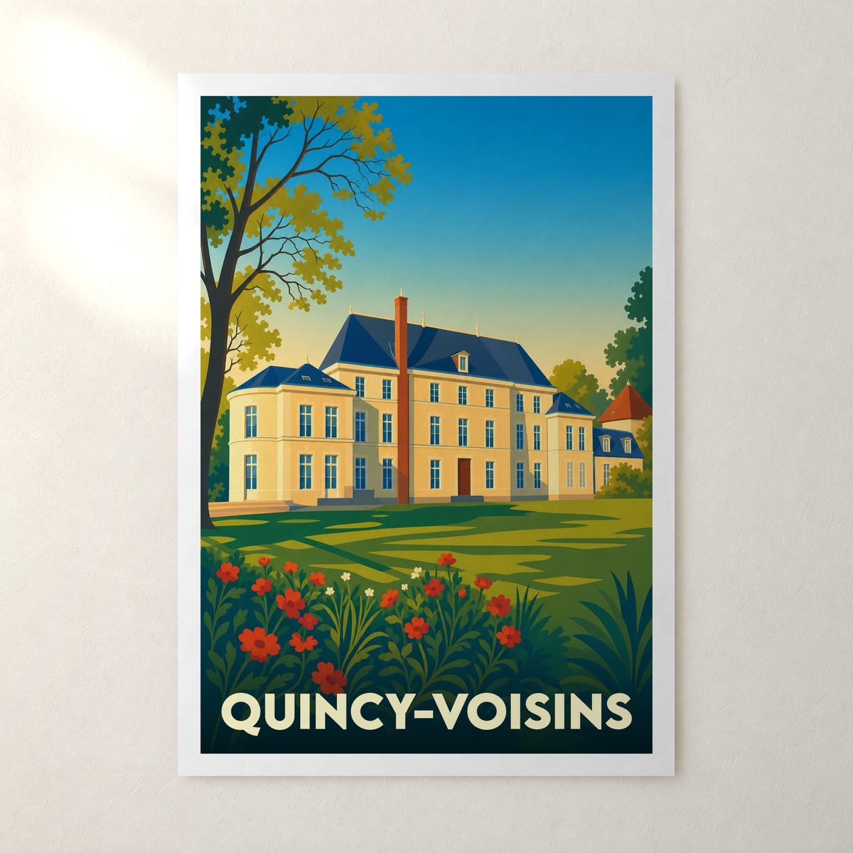 Affiche Quincy-Voisins – sans cadre, accrochée au mur