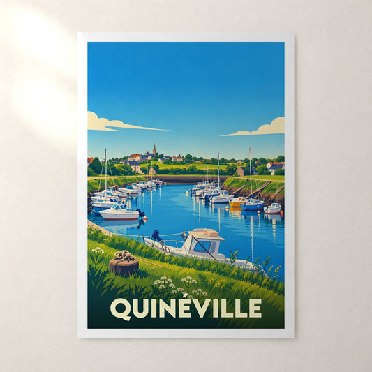 Affiche Quinéville – sans cadre, accrochée au mur