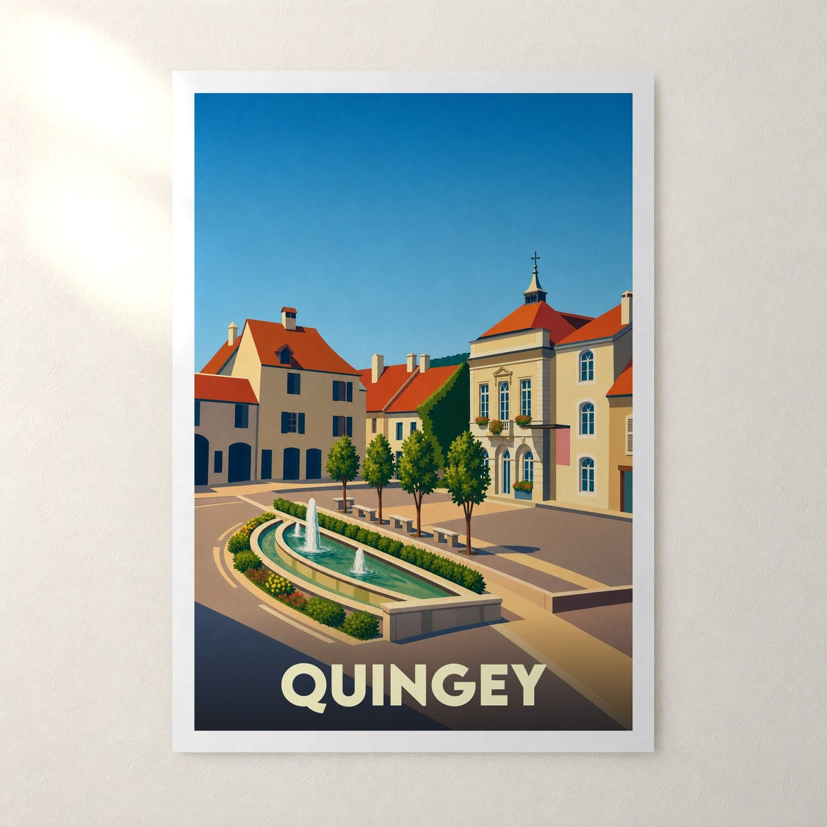 Affiche Quingey – sans cadre, accrochée au mur