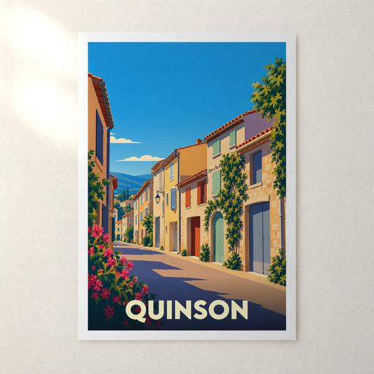 Affiche Quinson – sans cadre, accrochée au mur