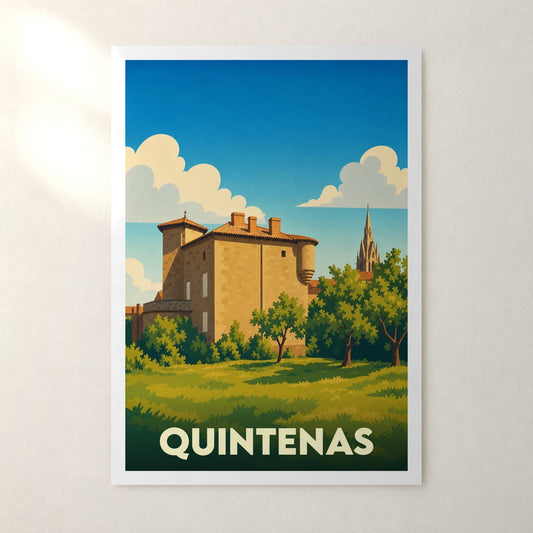 Affiche Quintenas – sans cadre, accrochée au mur
