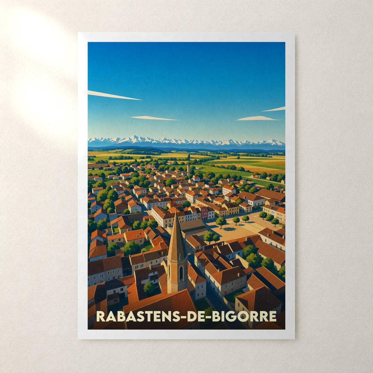 Affiche Rabastens-de-Bigorre – sans cadre, accrochée au mur