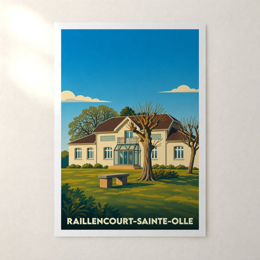 Affiche Raillencourt-Sainte-Olle – sans cadre, accrochée au mur