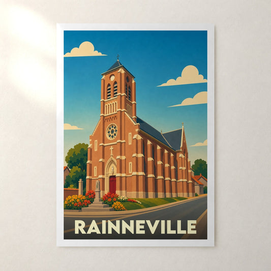 Affiche Rainneville – sans cadre, accrochée au mur