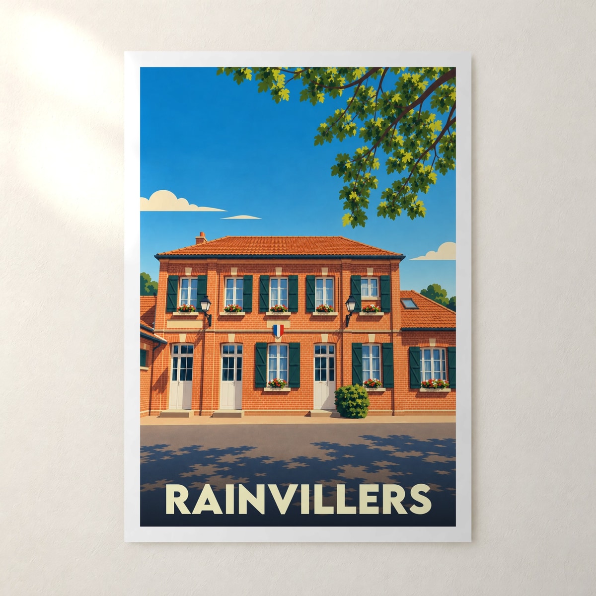 Affiche Rainvillers – sans cadre, accrochée au mur